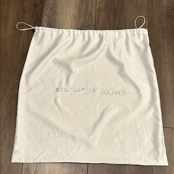Michael Kors Handbags - Michael Kors White Drawstring Dust Bag with Gray Logo
